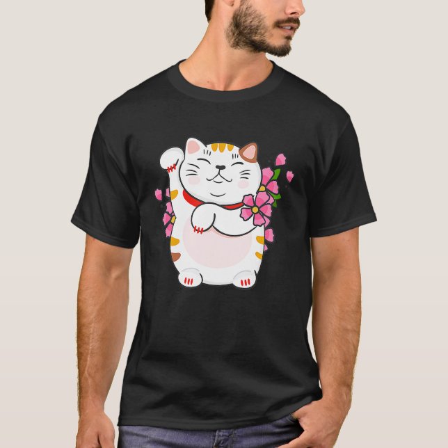 T-shirt Chat de la chance Maneki Neko (Devant)