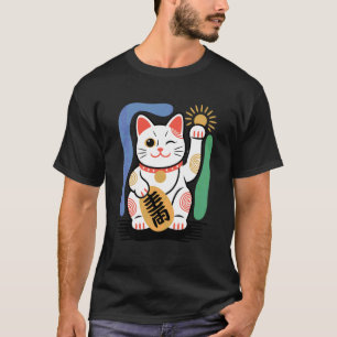 T-shirt Chat de la Chance Maneki Neko Fortune Japonaise Ch