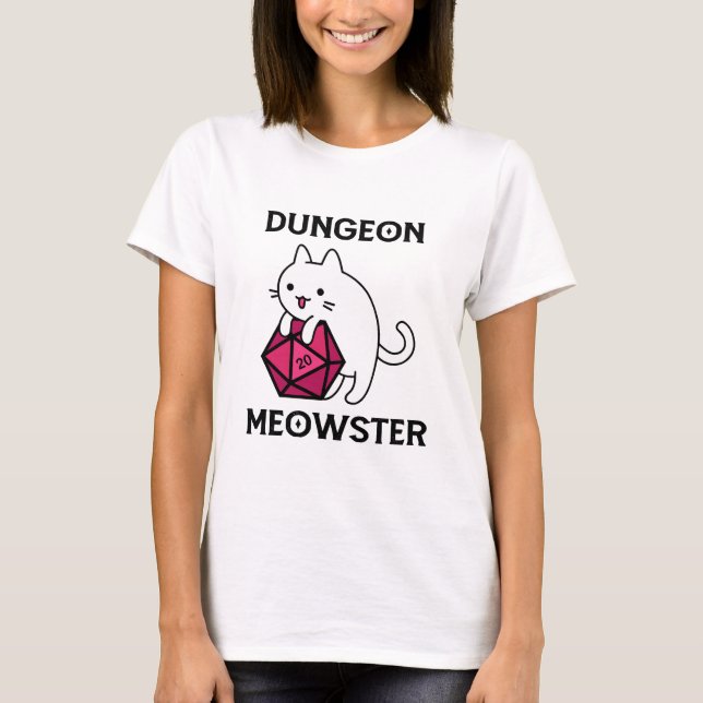 T-shirt Chat de la Meowster Dungeon amusant (Devant)