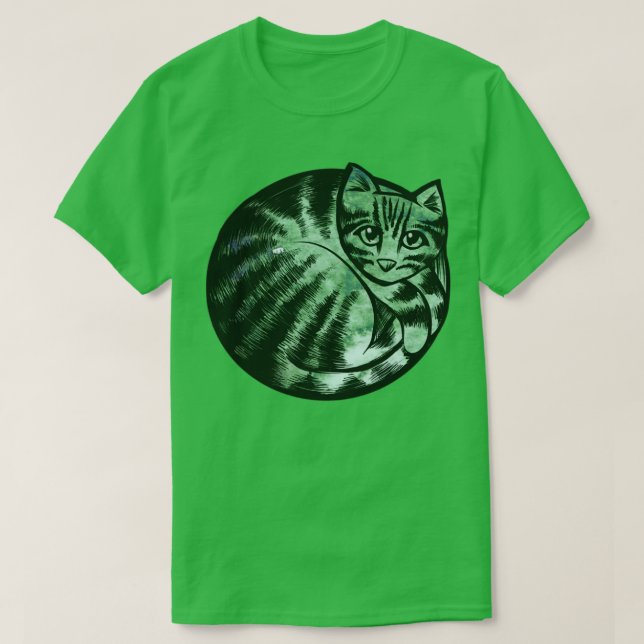 T-shirt Chat de la nature verte (Design devant)