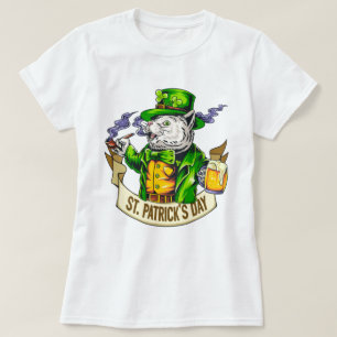 T-shirt Chat de la Saint Patrick