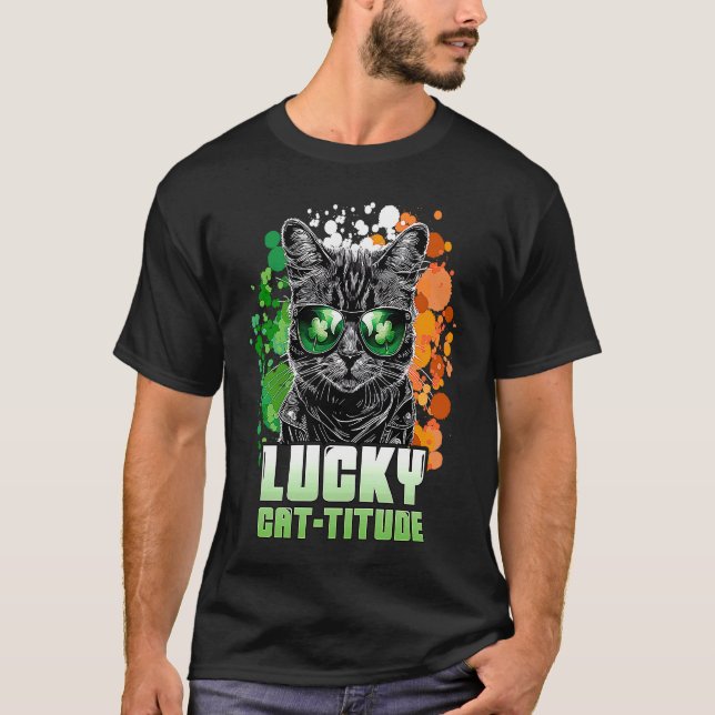 T-shirt Chat de la Saint-Patrick Saint Paddy's St Patty Pe (Devant)