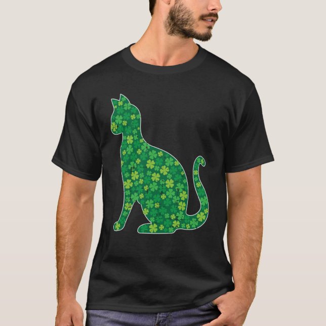 T-shirt Chat de la Saint-Patrick Trèfle Saint-Patty Femmes (Devant)