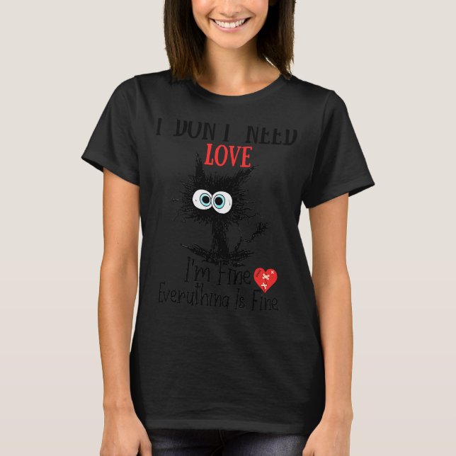 T-shirt Chat de la Saint-Valentin (Devant)