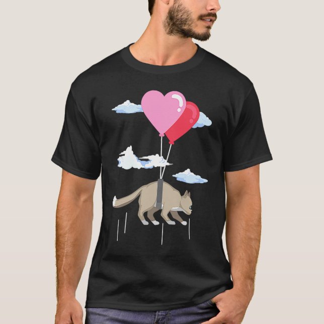 T-shirt Chat de la Saint-Valentin Mignon Persan (Devant)