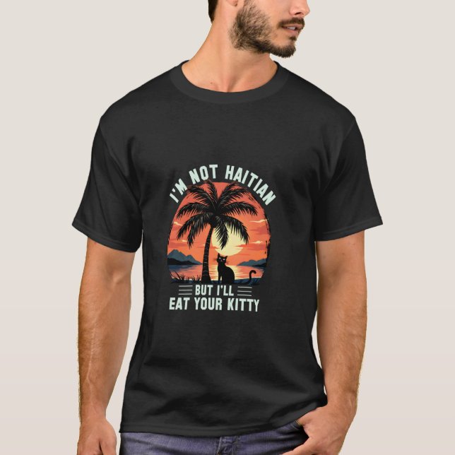 T-shirt Chat de l'arbre à noix de coco Je ne suis pas haït (Devant)
