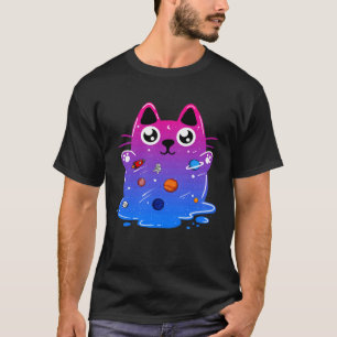 T-shirt Chat de l'espace Chaton Science Nerd Galaxie Kitty