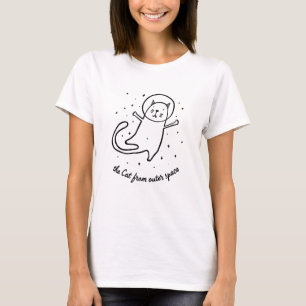T-shirt Chat de l'espace extra-atmosphérique Amusant astro