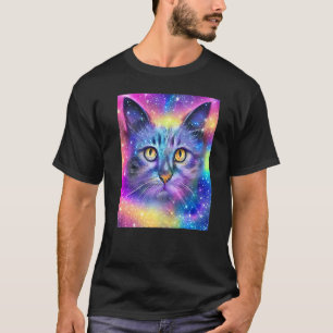 T-shirt Chat de l'espace Kitty Chat Chat Dans Le Style De 