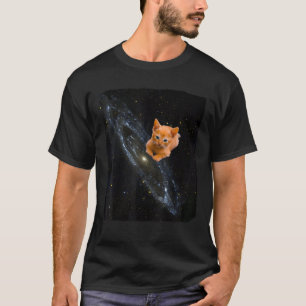 T-shirt Chat de l'espace volant mignon Chat épique de la