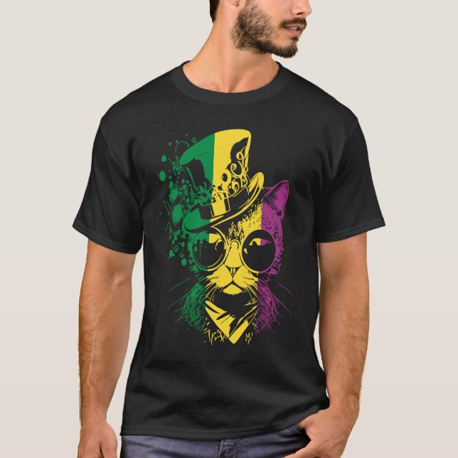 T-shirt Chat de Mardi Gras (Devant)