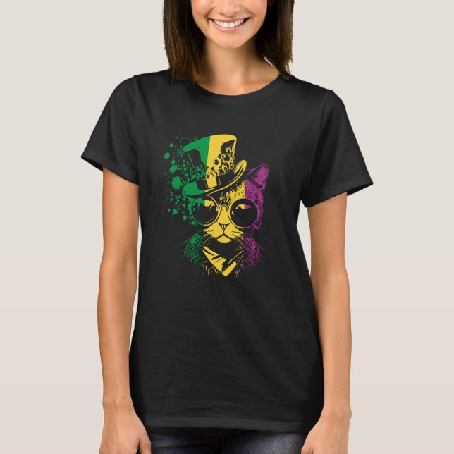 T-shirt Chat de Mardi Gras  1 (Devant)