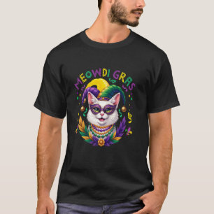 T-shirt Chat de Mardi Gras Masque de sons perles propriéta