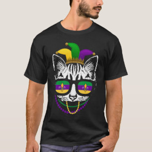 T-shirt Chat de Mardi Gras Miaou Chaton Nouvelle-Orléans H