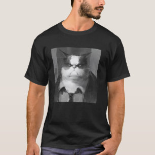 T-shirt chat de mauvaise humeur, chat drôle 1