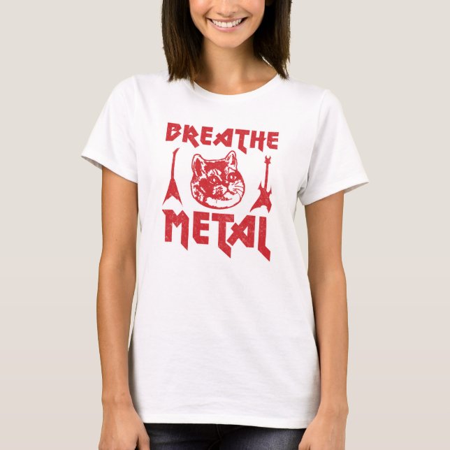 T-shirt Chat de métaux lourds drôle (Devant)
