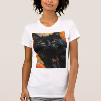 T-shirt Chat de minuit aux yeux dorés