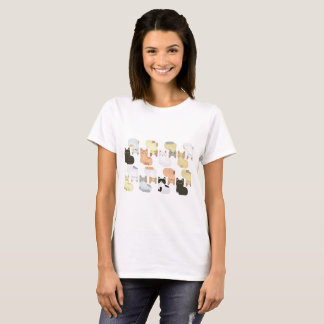 T-shirt Chat de motifs
