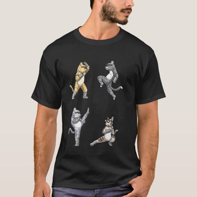 T-shirt Chat de Muay Thai drôle (Devant)