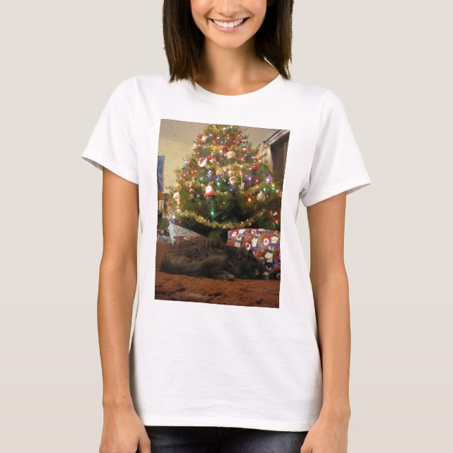 T-shirt Chat de Noël (Devant)