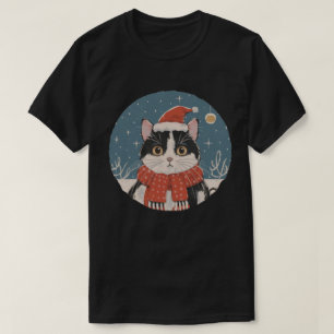 T-shirt chat de noël