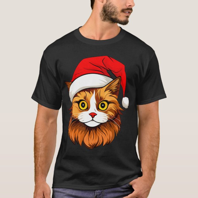 T-Shirt chat de Noël (Devant)