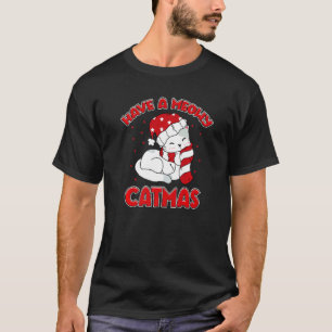 T-shirt Chat de Noël Chapeau du Père Noël X Mas Pyjama Avo