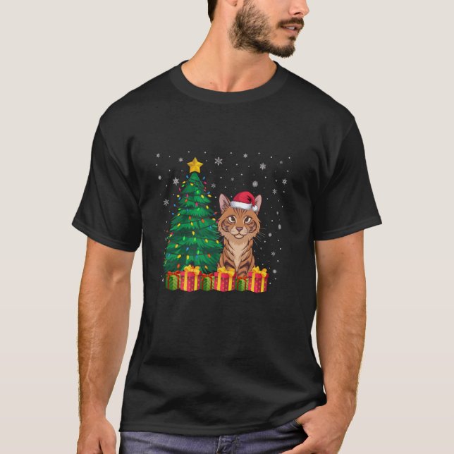 T-shirt Chat de Noël Chat de Noël Chat (Devant)