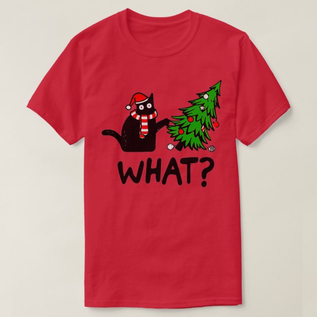 T-shirt Chat de Noël Quoi (Design devant)