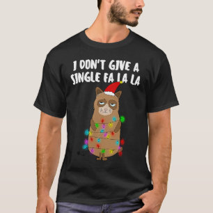 T-shirt Chat de Noël sarcastique fa la la Famille assortie