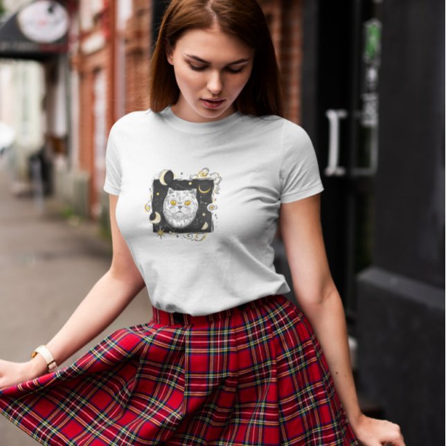 T-shirt Chat de nuit cosmique (Créateur téléchargé)