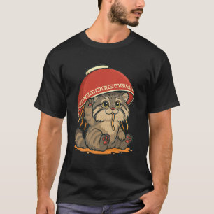 T-shirt Chat de Pallas mange des nouilles Ramen Japonais V