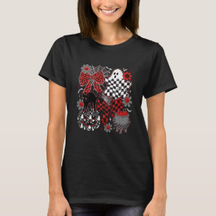 T-shirt Chat de Pâques gothique prépa citrouille fantôme d