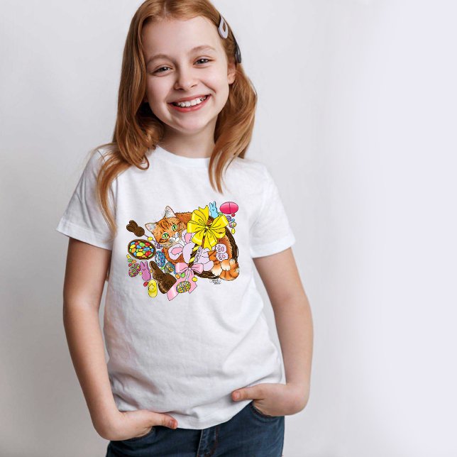 T-shirt Chat de Pâques Orange (Créateur téléchargé)