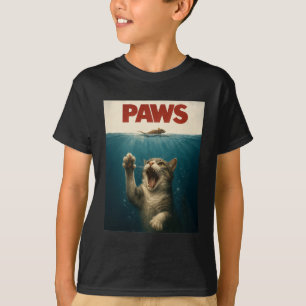 T-shirt Chat de parodie Pattes poursuivant une Souris mign