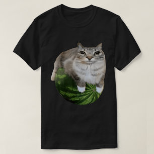 T-shirt Chat de pastèque   Mème amusant Kitty Art