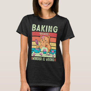 T-shirt Chat de pâtisserie vintage parce que le meurtre es