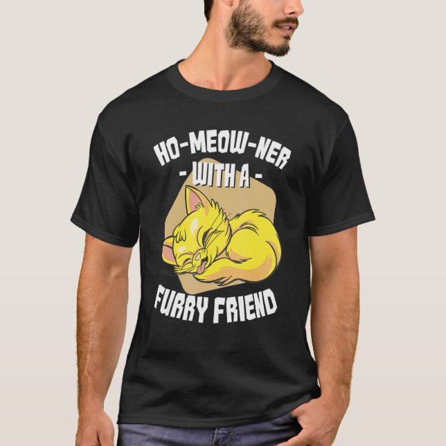 T-shirt Chat de pendaison de crémaillère (Devant)