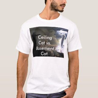 T-shirt Chat de plafond contre le chat de sous-sol