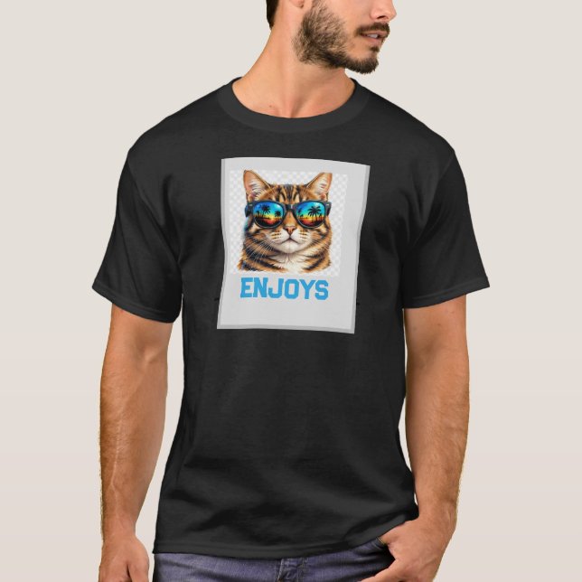 T-shirt Chat de plage (Devant)