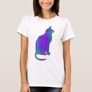 T-shirt Chat de plaid de Paisley