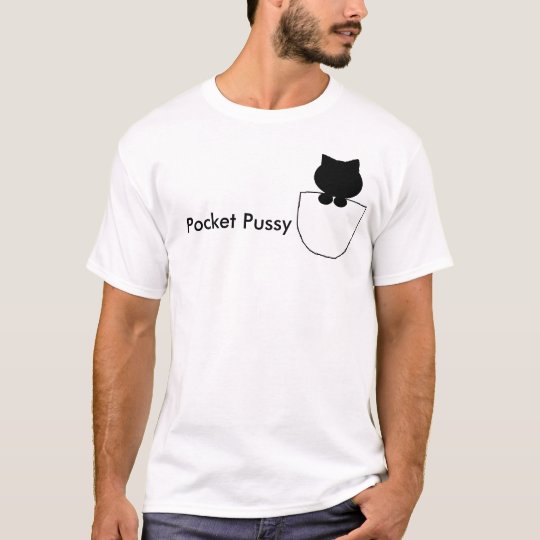 t shirt avec chat dans la poche