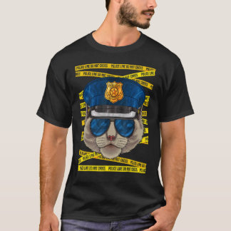 T-shirt Chat de police Ragdoll Policier  Officier de polic