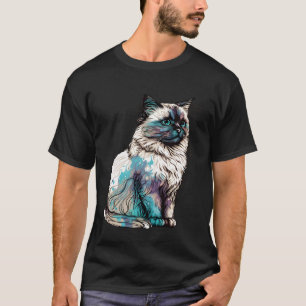 T-shirt Chat de race Birman coloré maman dame