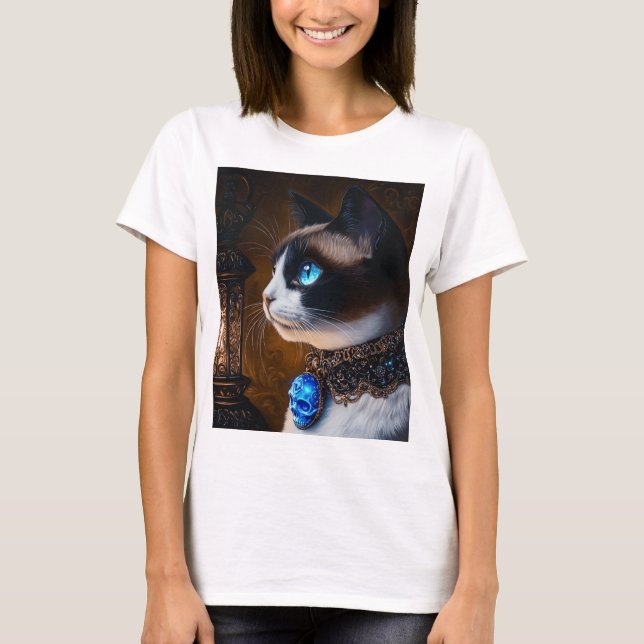 T-shirt Chat de raquettes gothique (Devant)