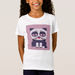 T-Shirt chat de regard grincheux sombre