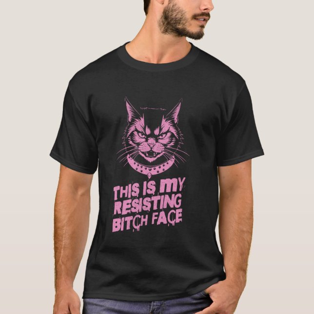 T-shirt Chat de résistance politique de protestation (Devant)