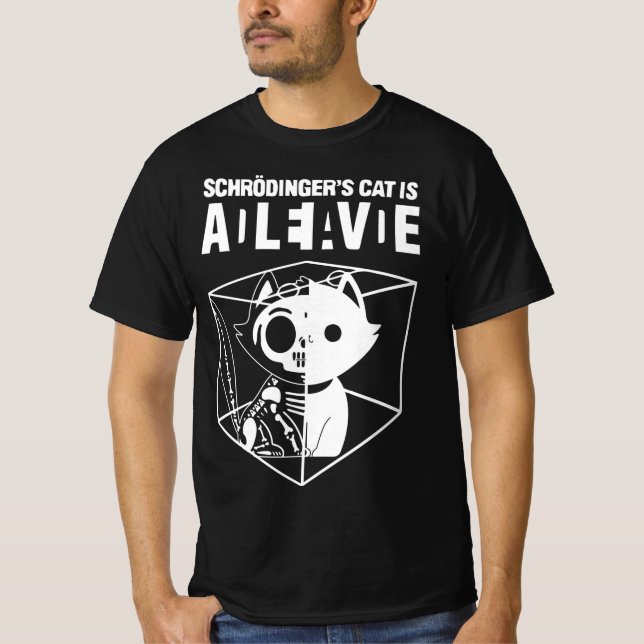 T-shirt Chat de Schrodinger, Funny Science Chat Dead Et Al (Devant)