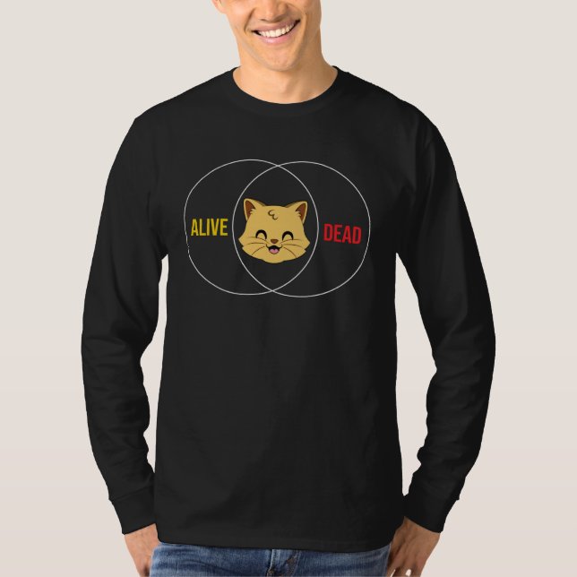 T-shirt Chat de Schrödinger Mort ou Vivant Physique (Devant)