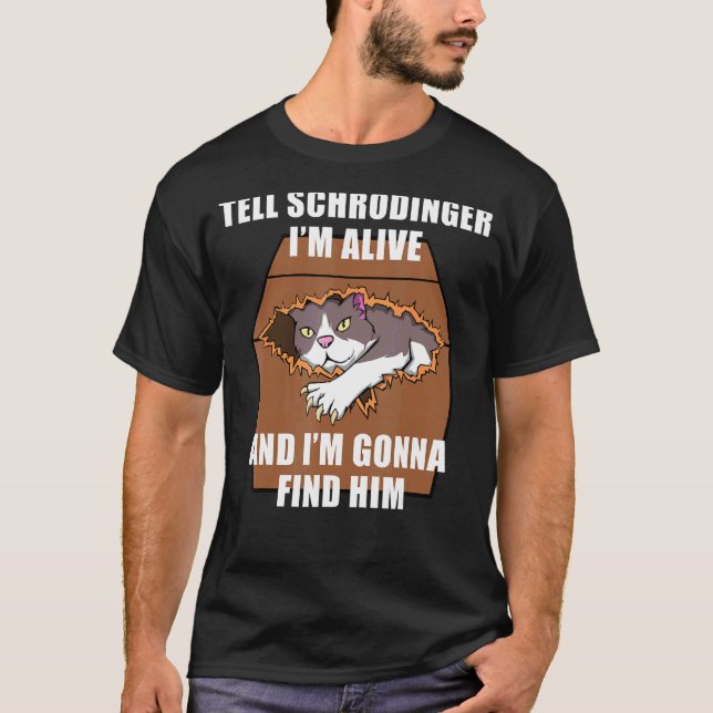 T-shirt Chat de Schrödinger Mort & Vif Étudiant Physique (Devant)